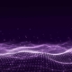 3D digital dynamic wave. Flow digital structure. Secure cybersecurity data connection_